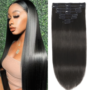 Sterly Straight Clip in Hair Extensions Human Hair 8pcs Per Set with 18Clips