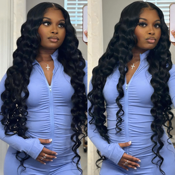 Sterly Loose Deep 4×4 HD Transparent Closure Wigs Human Hair Wigs For Women