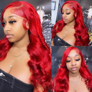 Sterly Red Lace Front Wigs Transparent Lace 13×4 Straight/Body Wave Human Hair Wigs For Women