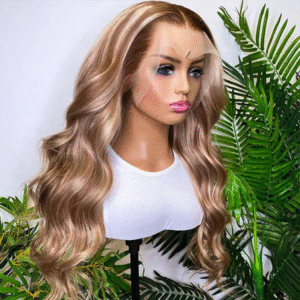 Sterly P4/613 Piano 13×4 Lace Frontal Wig Brown with Blonde Highlights Wig