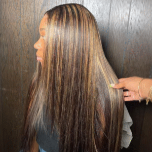 Sterly #FB30 Balayage Colored Highlight Wig Transparent Lace Straight Frontal Wigs