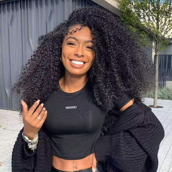 Sterly 5×5/13×6 Transparent Lace Curly Human Hair Wigs