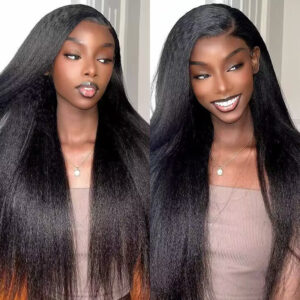 Sterly Wear And Go Glueless Wigs Yaki -Straight 5×5/13×6 HD Transparent Lace Human Hair Wigs
