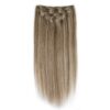Sterly MT003 Highlight Straight Clip-in Human Hair 8 Pices With 18 Clips 120g