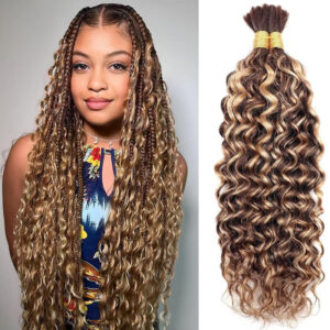 Sterly Water Wave Bulk Human Hair For Braiding No Weft 100g (1 Pack-2 Bundle 50g)