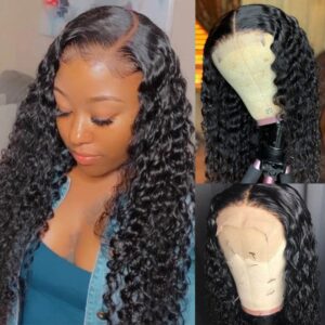 Sterly Undetectable 5x5 HD Transparent Lace Closure Wigs Deep Wave Human Hair Wig