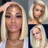 Sterly T4/613 Ombre Colored Bob Wig 13x4 HD Lace Straight Human Hair Wigs