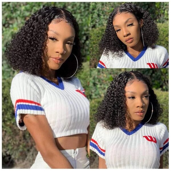 Sterly Curly Short Bob Wigs 4x4 /13x4 Curly Lace Front Human Hair Wigs For Women