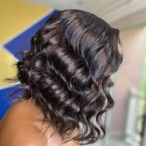 Sterly HD Transparent 13X4 Lace Front Wig Short Loose Deep Wave Bob Wig For Black Women
