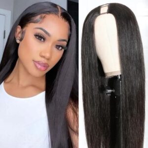 12-32inch Glueless U Part Straight Hair Wigs For Black Women