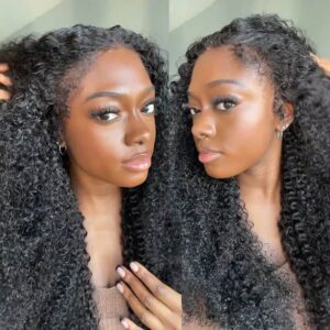 Type 4C Edges Wig | 3c/4a Kinky Curly 5×5/13×6 HD Transparent Lace Human Hair Wigs