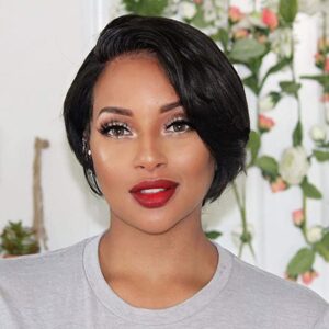 Sterly Short Pixie Cut Glueless Straight Wig Lace Front Human Hair Wigs