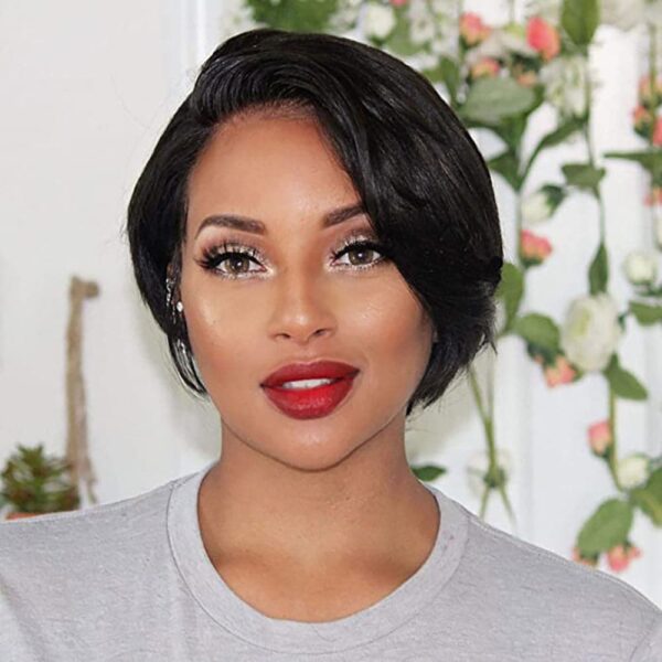 Sterly Short Pixie Cut Glueless Straight Wig Lace Front Human Hair Wigs