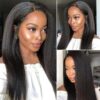 Sterly Yaki -Straight 5x5 13x6 Transparent Lace Wig Lace Frontal Closure Wigs Human Hair