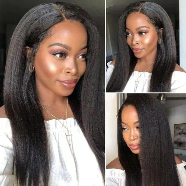 Sterly Yaki -Straight 5x5 13x6 Transparent Lace Wig Lace Frontal Closure Wigs Human Hair
