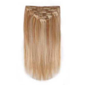 Sterly #27/613 Highlight Straight Clip-in Human Hair 8 Pices With 18 Clips 120g
