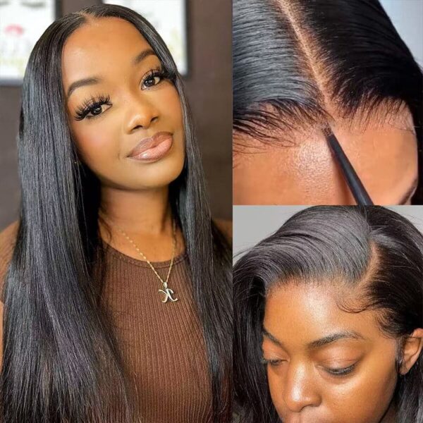 Sterly Ready To Go Glueless Wigs Straight 7×5/13×6 Transparent Lace Human Hair Wigs