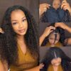 Beginner Friendly V Part Wig Curly Human Hair Wigs No Leave Out No Sew In