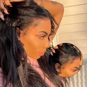 Type 4C Edges Wig | Sterly Kinky Straight 5×5/13×6 Lace Frontal Human Hair Wigs