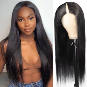 Sterly Glueless V Part Straight Hair Wigs Upgrade U Part Human Hair Wigs 22-32inch