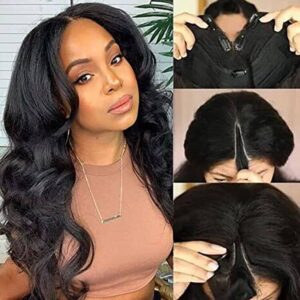 Beginner Friendly Free V Part Body Wave Wigs Glueless No Leave Out And No Sew In Human Hair Wigs